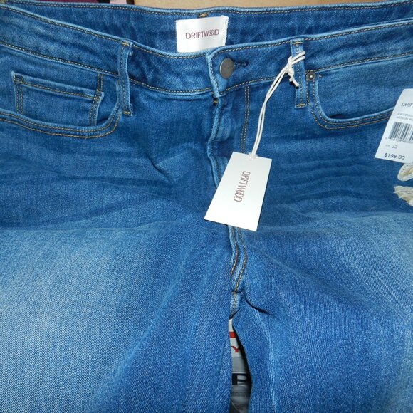 Driftwood Charlee x Seaside Embroidered Ocean Accent Wide Leg Jeans🆕📦🏃♀️💨🚚 - Picture 4 of 16